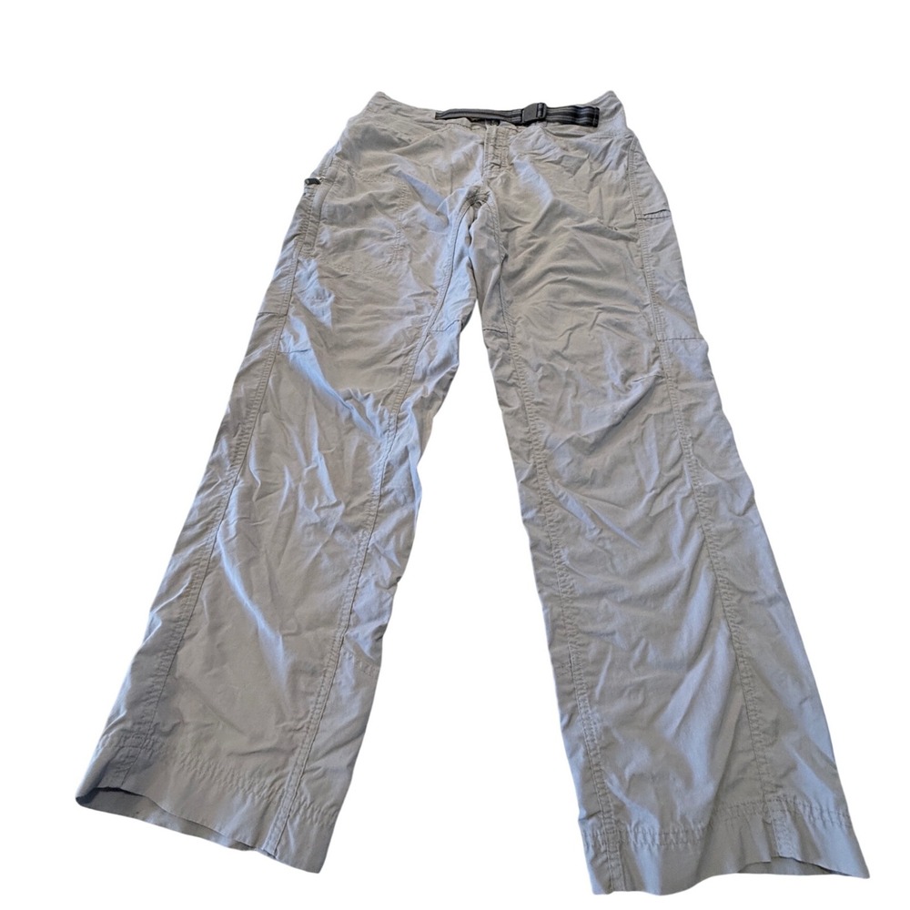 Columbia Mens Gray Nylon Hiking Utility Pants Belted Gorpcore OM3913